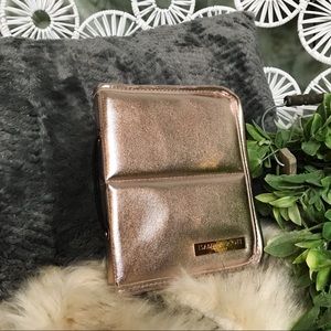 Isabella Scott rose gold travel makeup brush case